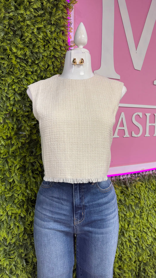 Ivory Sleeveless Top