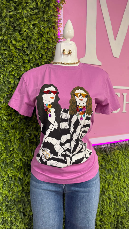 Purple Graphic Top