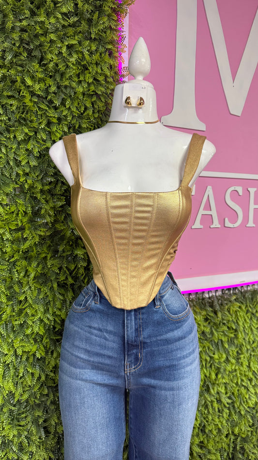 Gold Corset Top