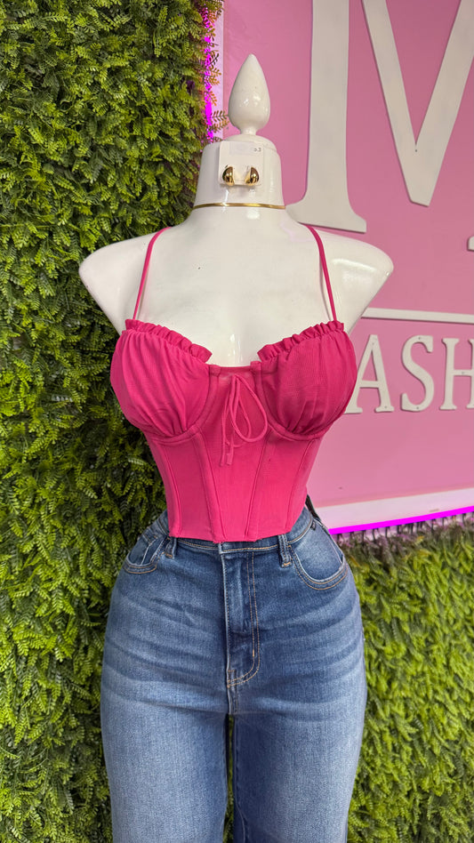 Fuchsia Crop Top
