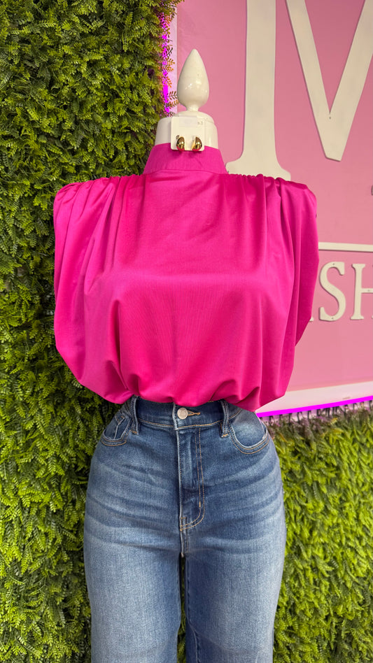 Shoulder Pad Sleeveless Top