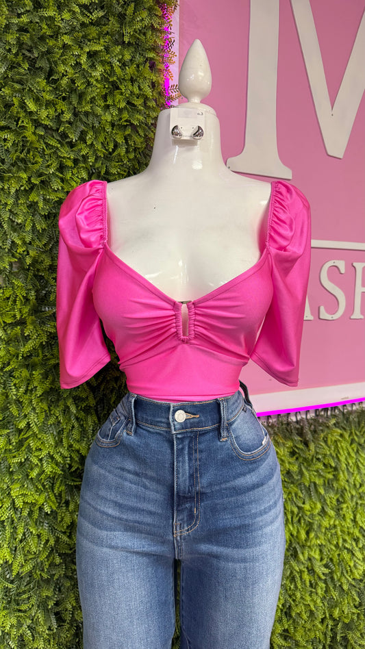 Hot Pink Lycra Bodysuit