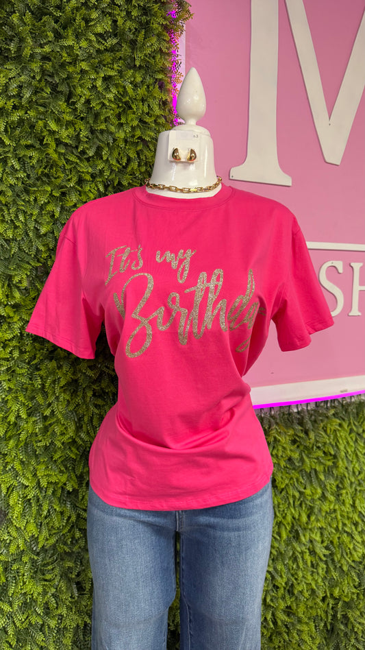 Pink Birthday Top
