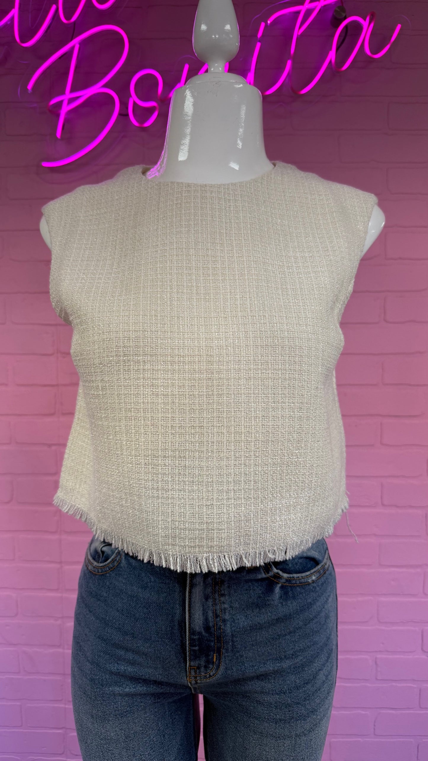 Ivory Sleeveless Top