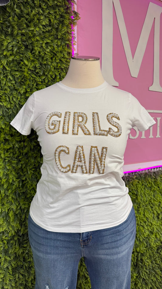 White Graphic Top (Curvy)