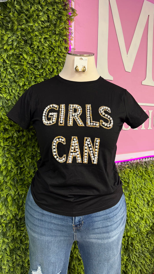 Black Graphic Top (Curvy)