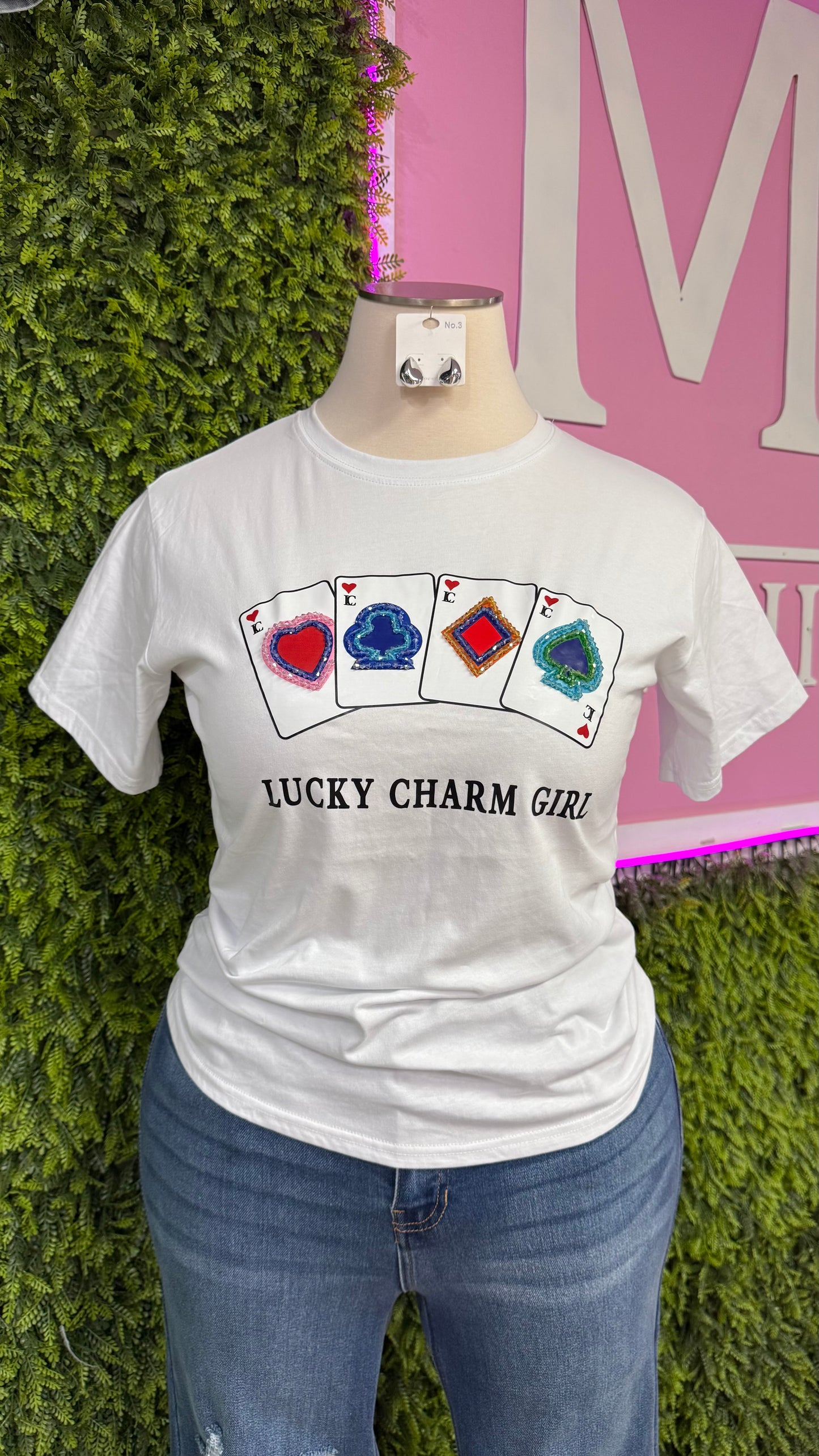 White Graphic Top (Curvy)