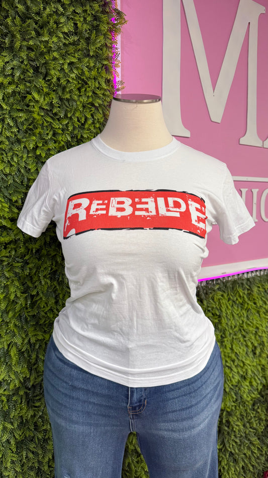 White Graphic Top (Curvy)