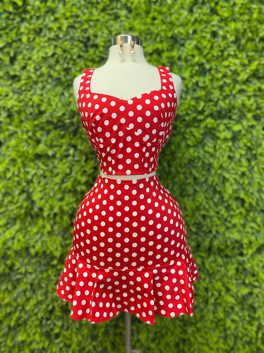 Polka Dot Skirt Set